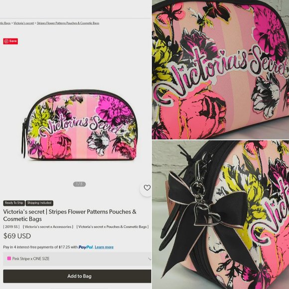 VICTORIA'S SECRET 'OBSESSED' LIMITED-EDITION TOP-ZIP 'VS' BOW & CHARM BAGGETT - Picture 11 of 16